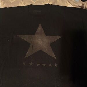 Black Star Graphic David Bowie Men's Shirt
